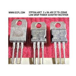 STPS16L40CT ST TO-220 2x8A 40V SCHOTTKY RECTIFIER STPS16L40CT ST TO-220 2x8A 40V SCHOTTKY RECTIFIER