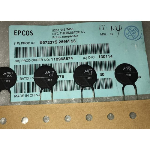 EPCOS B57237S259M NTC 2.5R 15mm 5pcs/lot EPCOS B57237S259M NTC 2.5R 15mm 5pcs/lot